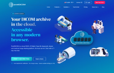 PostDICOM – Affordable Cloud PACS, Online DICOM Viewer & Data Storage